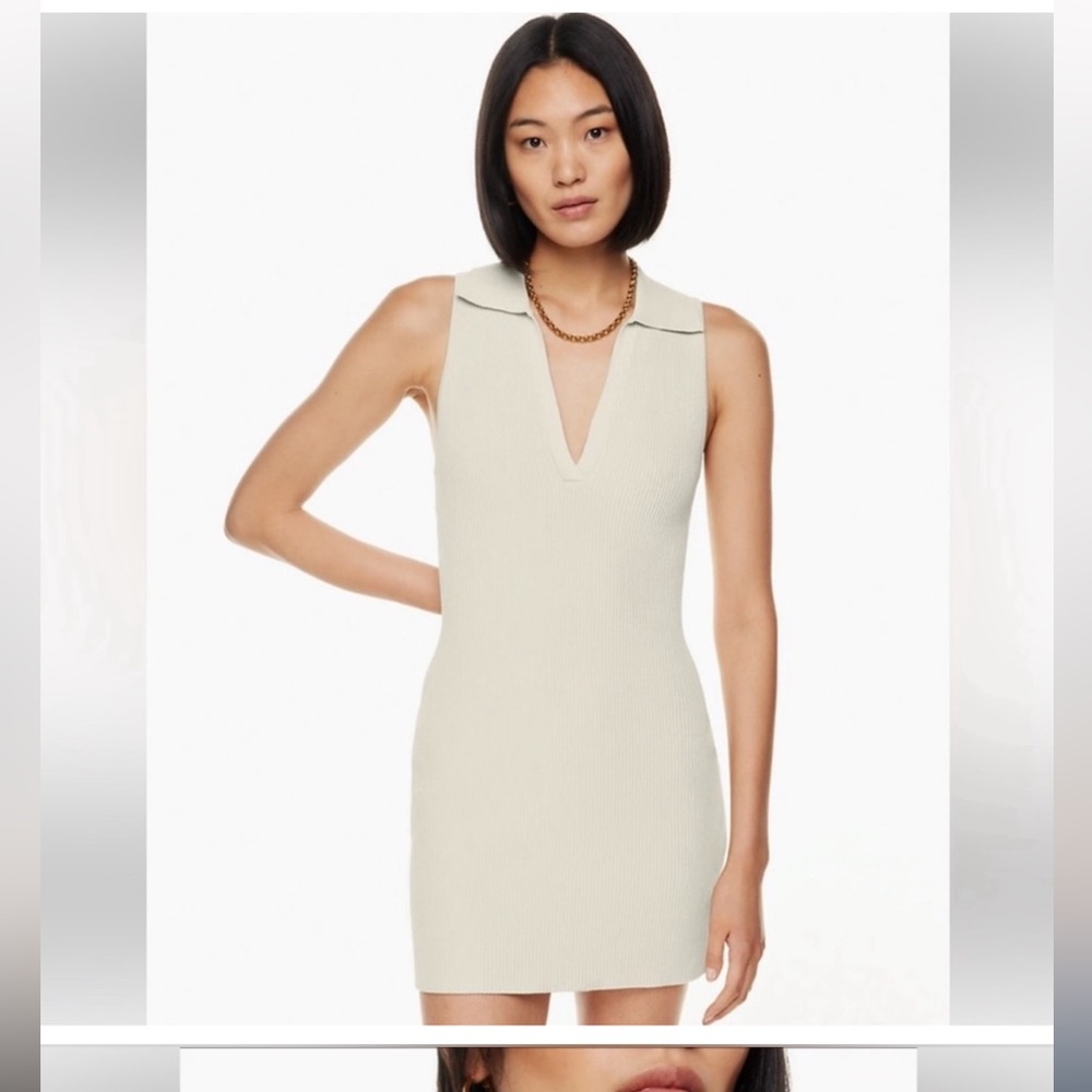 Aritzia Sculpt Knit Polo Dress